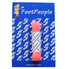 FeetPeople Flat Laces For Boots And Shoes, Neon Pink