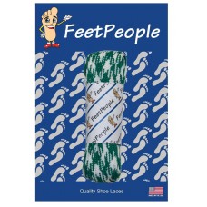 FeetPeople Glow Flat Laces, Kelly Green Argyle