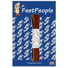 FeetPeople Leather Shoe/Boot Laces, Chestnut