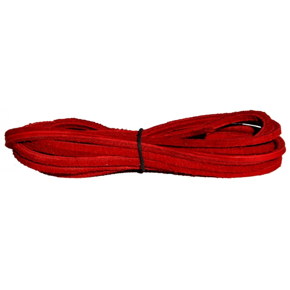 FeetPeople Leather Shoe/Boot Laces, Red