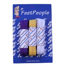 FeetPeople Flat Lace Bundle, 3 Pr, Vikings