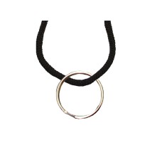 FeetPeople Round Lace Key Chain, Black