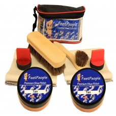 FeetPeople Ultimate Leather Care Kit with Travel Bag, Tan