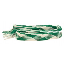 FeetPeople High Quality Fat Laces For Boots And Shoes, Kelly Green/White Argyle