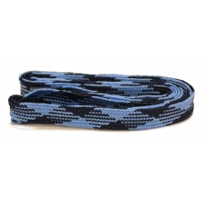 FeetPeople High Quality Fat Laces For Boots And Shoes, Navy/Carblue Argyle