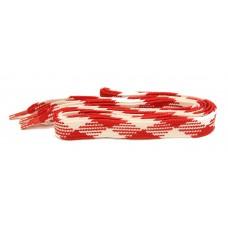 FeetPeople High Quality Fat Laces For Boots And Shoes, Red/White Argyle