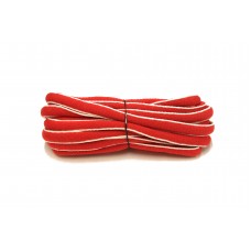 FootGalaxy Oval Laces For Boots And Shoes, Red with White Pipe