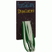 FootGalaxy Oval Laces For Boots And Shoes, Kelly Green and White Stripe