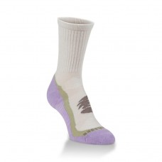 Hiwassee Lightweight Signature Mini Crew Socks 1 Pair, Purple/Natural, Medium