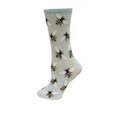 HotSox Bees Socks, Mint Melange, 1 Pair, Women Shoe 4-10