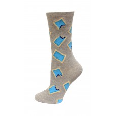HotSox Pop Tart Socks, Grey Heather, 1 Pair, Women Shoe 4-10