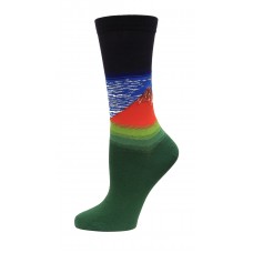 HotSox Fuji Mountains Socks, Navy, 1 Pair, Women Shoe 4-10