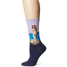 HotSox Womens Birth of Venus Socks, Lavender, 1 Pair, Womens Shoe 4-10