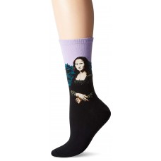 HotSox Womens Mona Lisa Socks, Lavender, 1 Pair, Womens Shoe 4-10