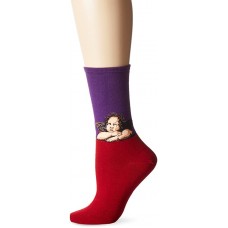 HotSox Womens Raphael's Angels Socks, Purple, 1 Pair, Womens Shoe 4-10