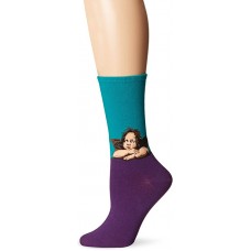 HotSox Womens Raphael's Angels Socks, Teal, 1 Pair, Womens Shoe 4-10