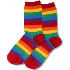 HotSox Womens Stripe Socks, Red, 1 Pair, Womens Shoe 4-10