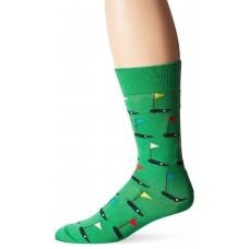 Hot Sox Men's Novelty Sporting Crew Socks, Golf (Green), Shoe Size: 6-12