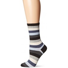 HotSox Womens Stripe Socks, Black, 1 Pair, Womens Shoe 4-10