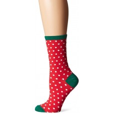 HotSox Womens Small Polka Dots Socks, Red, 1 Pair, Womens Shoe 4-10