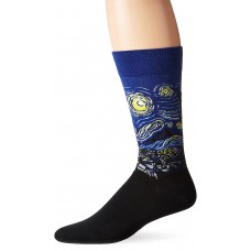 Hot Sox Men's Starry Night Sock, Fits Shoe Size 6 - 12.5