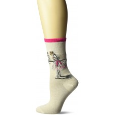 Hot Sox Women's Artist Series Crew Socks | Degas Study Dancer, Hot Pink, Shoe Size: 4-10