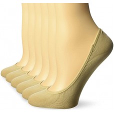 HotSox Womens Solid Footliner 6PK Socks, Nude, 6 Pair, Womens Shoe 4-10