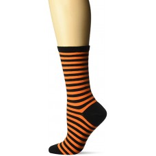 HotSox Womens Thin Stripe Socks, Orange, 1 Pair, Womens Shoe 4-10