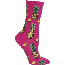 HotSox Womens Pineapples Socks, Daiquiri, 1 Pair, Womens Shoe 4-10