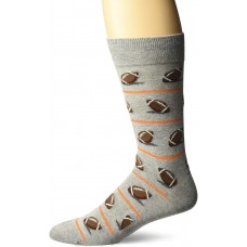 Hot Sox Men's Classic Fashion Crew Socks, Football (Sweatshirt Grey Heather), Shoe Size: 6-12