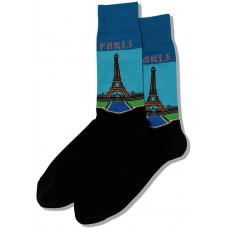 HotSox Mens Paris Socks, Teal, 1 Pair, Mens Shoe 6-12.5