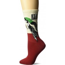 Hot Sox Women's Artist Series Crew Socks | The The Birthday, Cardinal Red, Shoe Size: 4-10
