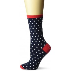 HotSox Womens Small Polka Dots Socks, Dark Navy, 1 Pair, Womens Shoe 4-10