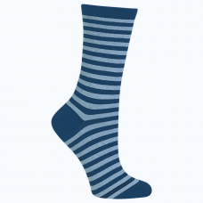 HotSox Womens Thin Stripe Socks, Blue Heather, 1 Pair, Womens Shoe 4-10
