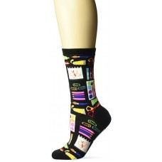 HotSox Womens Art Supplies Socks, Black, 1 Pair, Womens Shoe Size 4-10