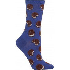HotSox Womens Sandwich Cookie Socks, Blue, 1 Pair, Womens Shoe 4-10