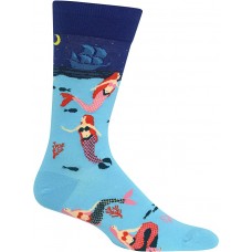 HotSox Mens Mermaids Socks, Dark Blue, 1 Pair, Mens Shoe 6-12.5