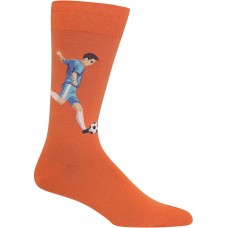 HotSox Mens Soccer Player Socks, Orange, 1 Pair, Mens Shoe 6-12.5