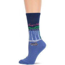 HotSox Womens Niagara Falls Socks, Dark Blue, 1 Pair, Womens Shoe 4-10