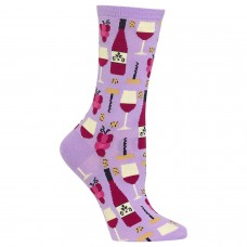 HotSox Womens Wine Socks, Lavender, 1 Pair, Womens Shoe 4-10