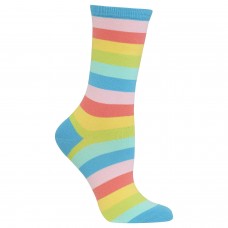 Hot Sox Women's Conversation Starter Novelty Casual Crew Socks, Happy Birthday (Light Blue), Shoe Size: 4-10