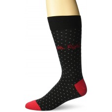 HotSox Mens Mr. Right Socks, Black, 1 Pair, Mens Shoe 6-12.5