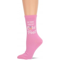 HotSox Womens Cold Feet Socks, Petal Pink, 1 Pair, Womens Shoe 4-10