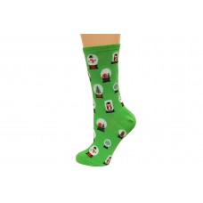 Hot Sox Women's Snowglobes Socks, Bright Green, Medium