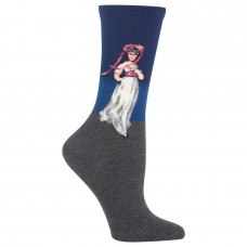 Hot Sox Women's Artist Series Crew, Thomas Lawrence's Pinkie (Charcoal Heather), Shoe Size: 4-10 (Sock Size: 9-11)