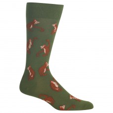 Hot Sox Orangutans Crew Socks, 1 Pair, Olive, Men's 6-12.5