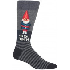 HotSox Womens You Dont Gnome Me Socks, Sweatshirt Grey Heather, 1 Pair, Womens Shoe 4-10