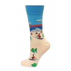 Hot Sox Men's Travel Series Novelty Crew Socks, Colorado (Sky Blue), Shoe Size: 6-12