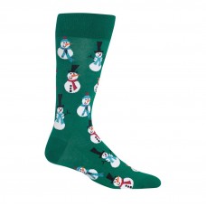 Hotsox Men's Snowmen 1 Pair, Forest Green, Men's Shoe Size 6-12.5