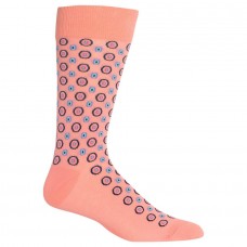 HotSox Mens Mixed Circle Socks, Blush, 1 Pair, Mens Shoe 6-12.5